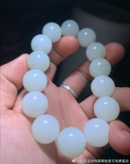 和田玉手串手链新品!颗颗过眼过灯,微结构细腻,温润如脂,佩精选12/13